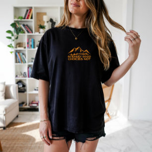 T-Shirt humour randonnée camping trekking noir ora