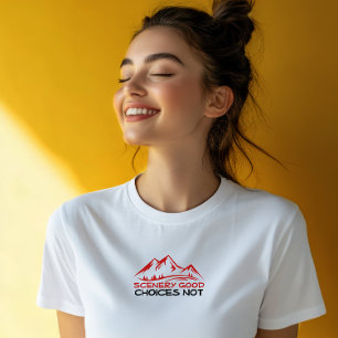 T-Shirt humour randonnée camping trekking noir rou