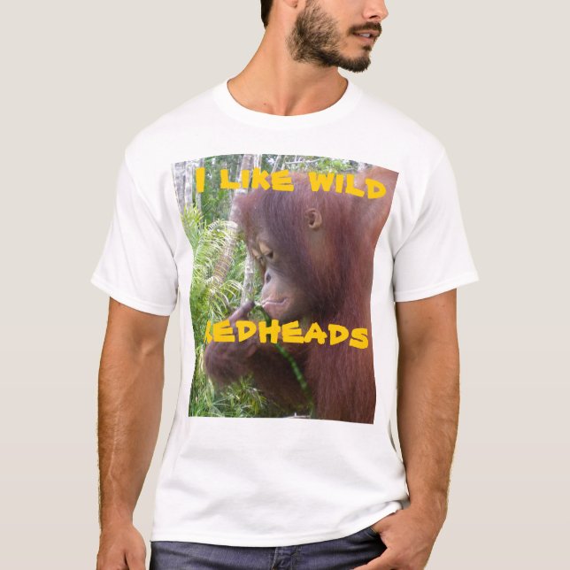 T-shirt Humour roux sauvage d'amie (Devant)