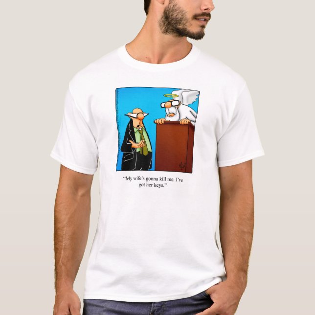T-shirt Humour St Peter "Clefs de la femme" Tee - shirt (Devant)