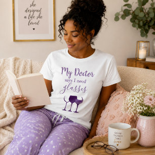 T-shirt Humour sur le vin Mon médecin dit que j'ai besoin
