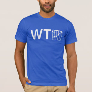 T-shirt Humour WTF avec accord de guitare F