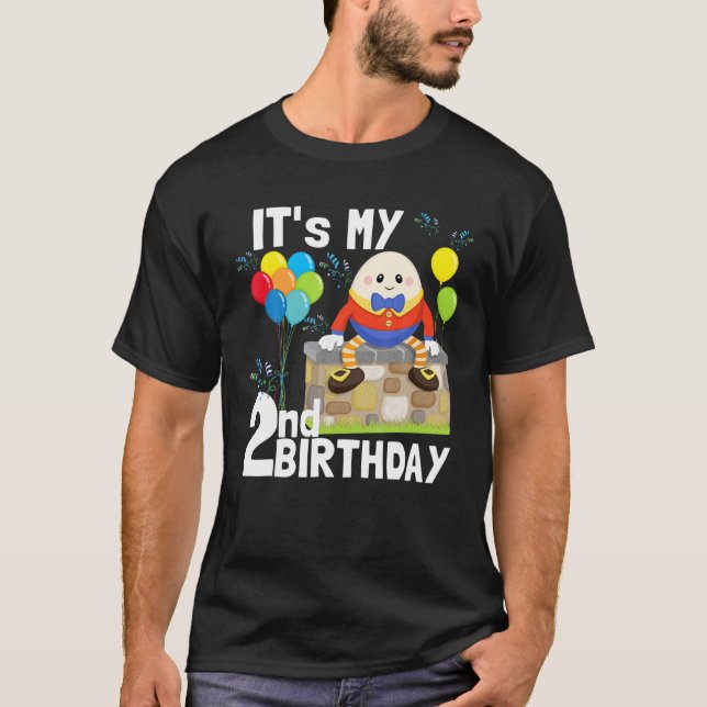 T-shirt Humpty Dumpty Nursery Song Rhyme Toddler 2Nd Birth (Devant)