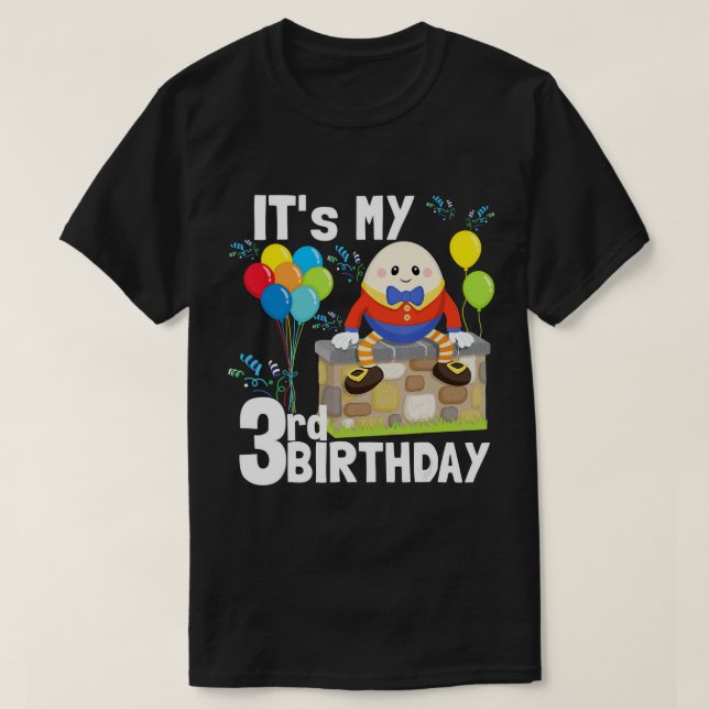 T-shirt Humpty Dumpty Nursery Song Rhyme Toddler 3e naissa (Design devant)