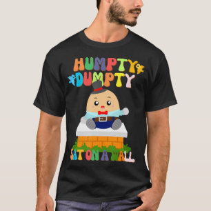 T-shirt Humpty Dumpty Sat Sur Un Mur Pour Enfants Garçons 