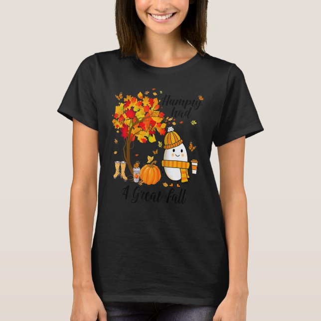 T-shirt Humpty Had A Great Fall  Autumn Joke Raglan Baseba (Devant)