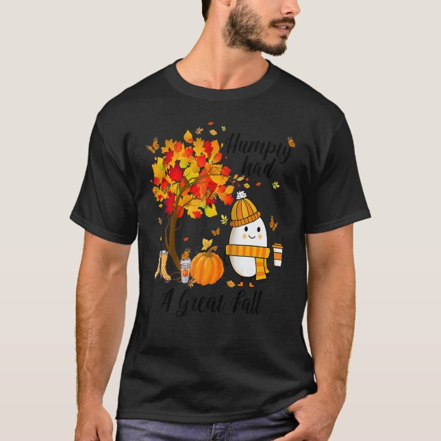 T-shirt Humpty Had A Great Fall  Autumn Joke Raglan Baseba (Devant)
