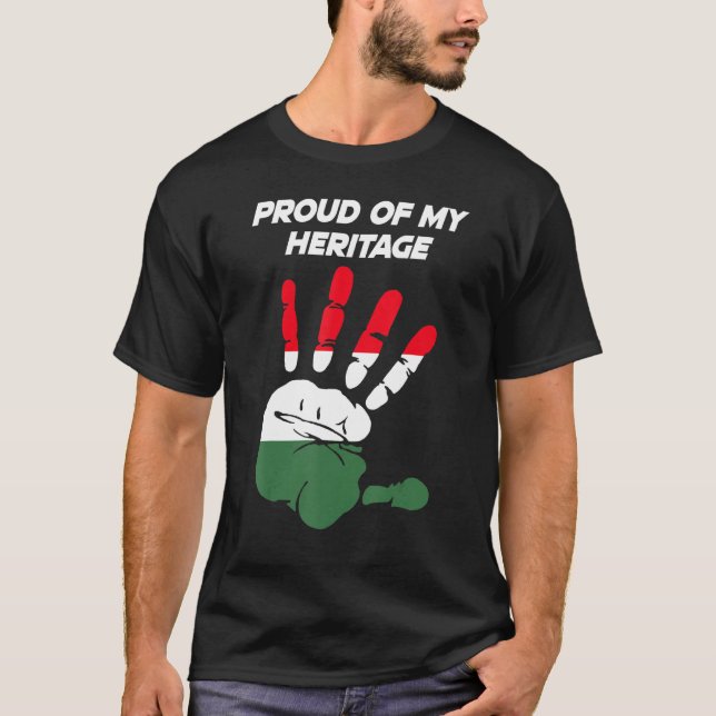 T-shirt Hungarian Flag Printed Palm (Devant)
