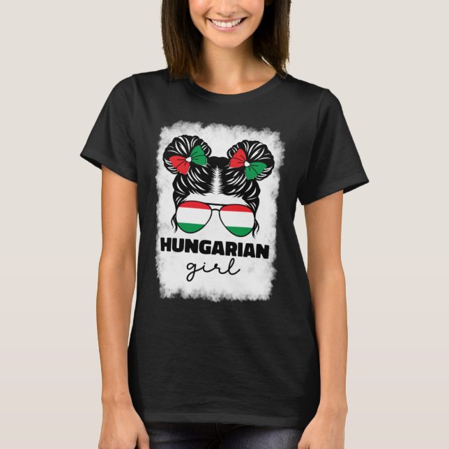 T-shirt Hungarian Girl Girls For Kids Hungary Flag Pride M (Devant)