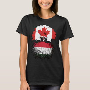 T-shirt Hungary Affarian Canadian Canada Tree Roots Flag