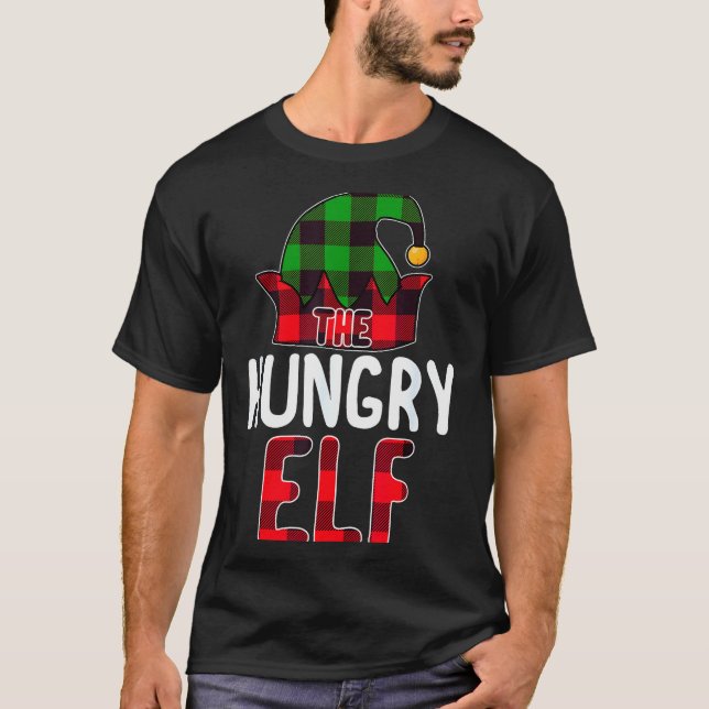 T-shirt Hungry Elf Matching Family Group Christmas Party P (Devant)