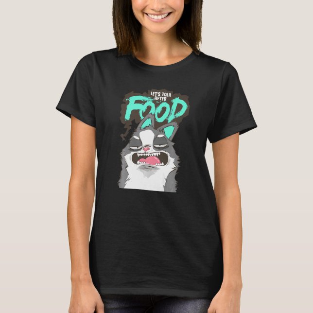 T-shirt Hungry Lazy Ignorant Cat (Devant)