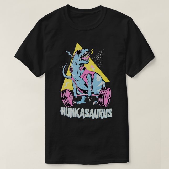 T-shirt Hunkasaurus rex Dinosaur Funny Gym Workout (Design devant)