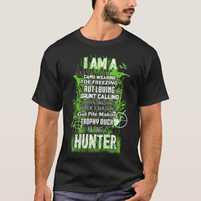 T-shirt Hunter a woman cannot lab  (Devant)