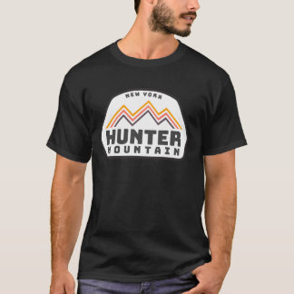 T-shirt Hunter Mountain New York Vintage Retro Randonnée n
