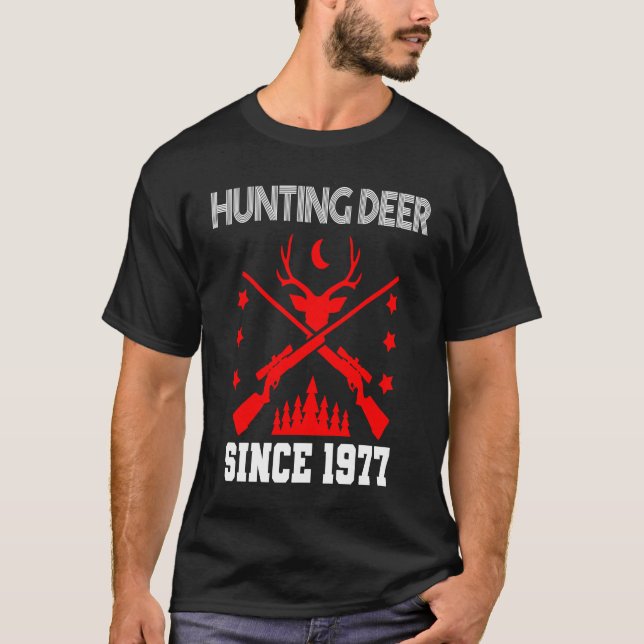 T-shirt Hunting deer since 1977 (Devant)