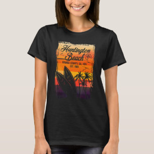 T-shirt Huntington Beach Surf City Californie Surf Vintage