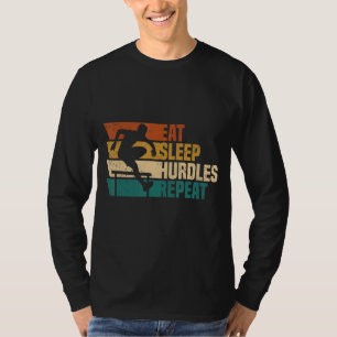T-shirt Hurdling Mangez Les Obstacles De Sommeil Répéter L