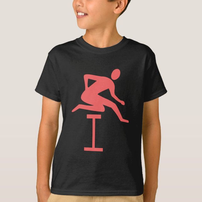 T-shirt Hurdling - rose tropical (Devant)