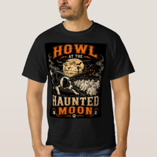 T-shirt Hurler à la Lune Hantée Border Collie Halloween G
