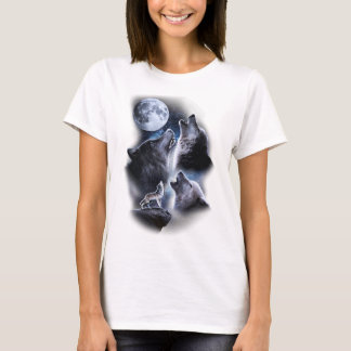 T-shirt hurler les loups au clair de lune avec la sta
