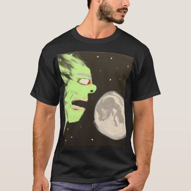 T-shirt hurler sur la lune (Devant)