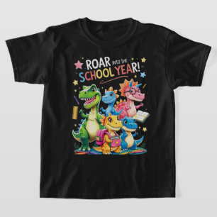 T-shirt Hurlez dans l'année scolaire – Joli dinosaure reto