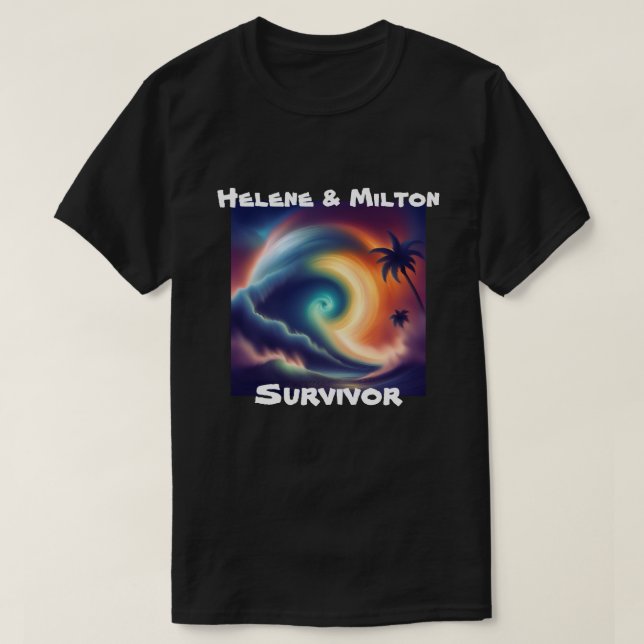 T-shirt Hurricane Milton Survivant Florida Storm (Design devant)
