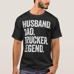 T-shirt Hus Papa Trucker Funny Truck Driver Trucking Vinta