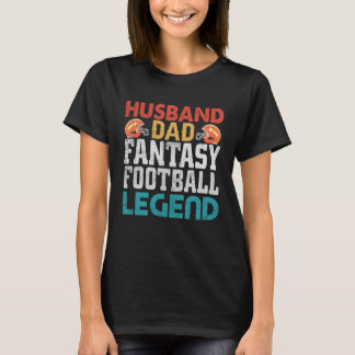 T-shirt Husband Dad Fantasy Football Legend Men Retro
