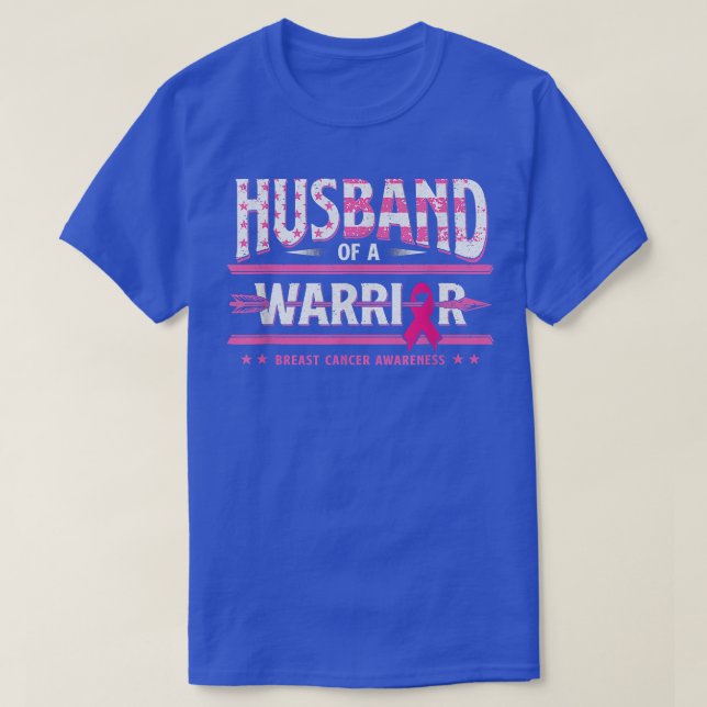 T-shirt Husband Of A Warrior Breast Cancer Awareness Suppo (Design devant)