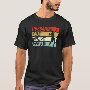 T-shirt Husband Papa Tennis Legend Fête des pères Vintage