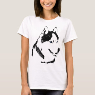 T-shirt Husky Dames Husky Sled Chien Chemise
