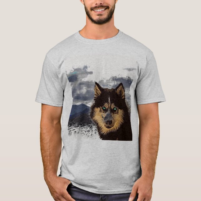 T-shirt Husky de Sibérie (Devant)