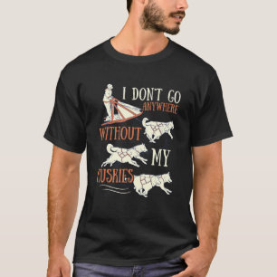 T-shirt Husky Dog Sledding pour un coureur de chiens de tr