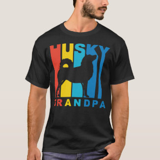 T-shirt Husky Grandpa noir
