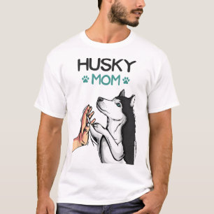 T-shirt Husky Maman Amoureux des chiens Filles Femmes