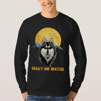 T-shirt Husky On Watch
