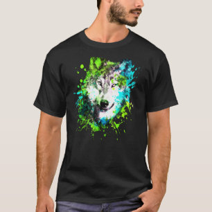 T-shirt Husky Peinture Wolves