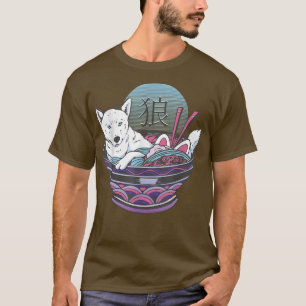 T-shirt Husky Ramen nouilles Design Japonais Avec Kanji