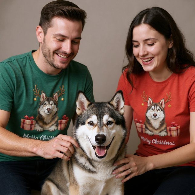T-shirt Husky Reindeer (Créateur téléchargé)