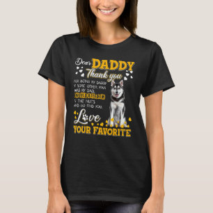 T-shirt Husky sibérien Cher papa merci d'être mon p
