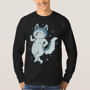 T-shirt Husky Sled Chien Aime Jogging Chien race