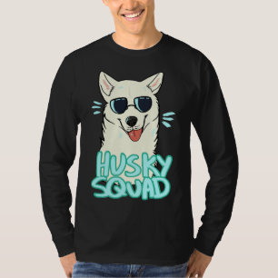 T-shirt Husky Squad White