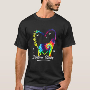 T-shirt Husky Tie Dye Chien arc-en-ciel