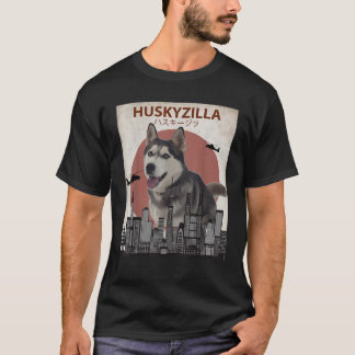 T-shirt Huskyzilla Funny Siberian Husky T Shirt Amoureux d