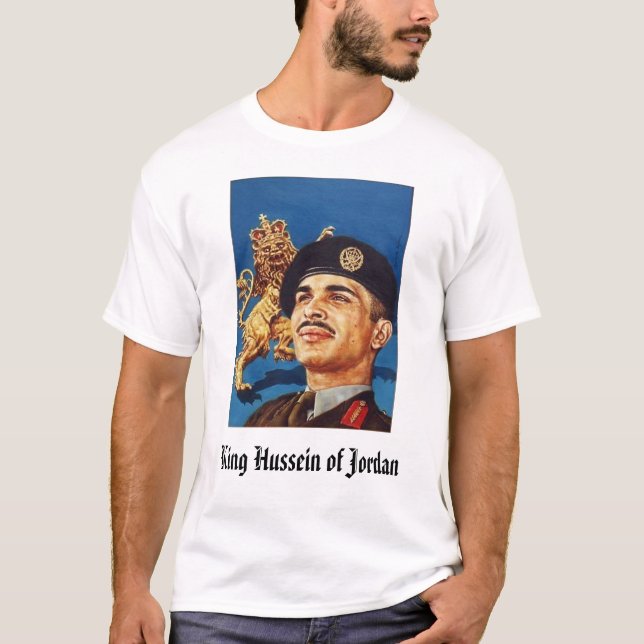 T-shirt hussein, le Roi Hussein de la Jordanie (Devant)
