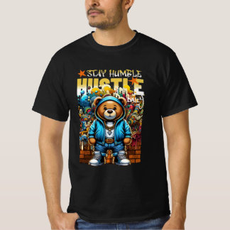 T-shirt Hustle Bear Vibes : Restez Humide Quotidien 🐻 💎
