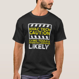 T-shirt HVAC Technician Flying Tools