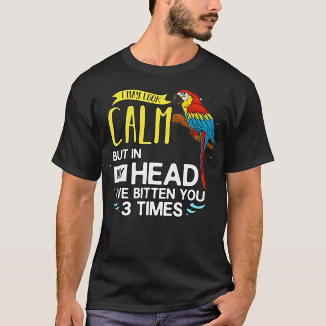 T-shirt Hyacinth Macaw Gift Scarlet Greenwing Bird (Devant)
